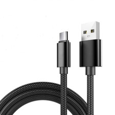 Cable carga rapida Tipo C aluminio nylon trenzado movil tablet 1m negro USB-C comprar usado  Enviando para Brazil