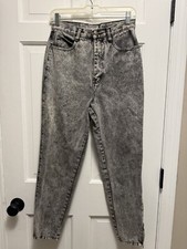 Adesivo vintage Stefano feminino S10 preto lavagem ácida denim cintura alta tornozelo zíper bumbum comprar usado  Enviando para Brazil