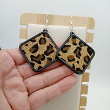 Leopard earrings square for sale  WOODBRIDGE