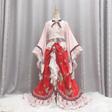 Usado, Novo TouHou Project Houraisan Kaguya Fantasia Cosplay Feminina Menina Vestido Branco Vermelho comprar usado  Enviando para Brazil