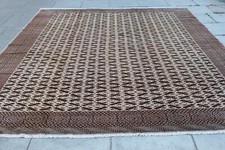 Tapete grande vintage feito à mão tradicional oriental lã bege marrom 380x290cm, usado comprar usado  Enviando para Brazil
