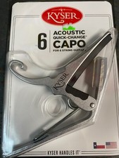 Kyser KG6SA Capo de Guitarra Acústica Troca Rápida 6 Cordas PRATA Frete Grátis EUA comprar usado  Enviando para Brazil