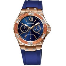 Skone relógio masculino analógico quartzo pulseira de borracha azul ajuste unissex novo azul rosa ouro Vi comprar usado Skone relógio masculino analógico quartzo pulseira de borracha azul ajuste unissex novo azul rosa ouro Vi comprar usado  Enviando para Brazil