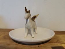 Schmuckschale einhorn weiß gebraucht kaufen  Fuchstal