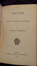 Ballads and Other Poems by Alfred Tennyson 1880 HC 1st U.S. Edition Authorized segunda mano  Embacar hacia Mexico