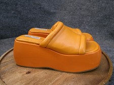Sandálias anabela plataforma Steve Madden Energy laranja couro sintético Y2K feminina 11 comprar usado  Enviando para Brazil
