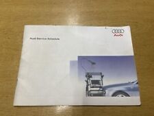 Audi service schedule for sale  BIRMINGHAM