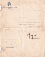 Lettera autografa rodolfo usato  Assemini