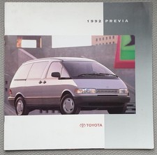 Folheto de vendas de carros TOYOTA PREVIA RANGE LF EUA 1992 #PC2-019 (8/91) 00617-92108, usado comprar usado  Enviando para Brazil