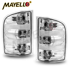 Para 2007-2014 Chevy Silverado 1500 2500HD 3500 HD lanternas traseiras cromadas claras LH+RH comprar usado  Enviando para Brazil