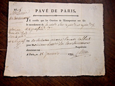 Paris 1781 pave d'occasion  Expédié en Belgium