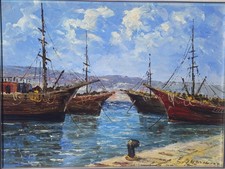 Dipinto olio compensato usato  Salerno