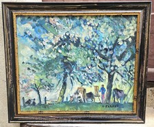 Artiste peignant pommiers d'occasion  Le Beausset