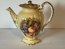 Cafeteira de frutas antiga Art Deco Aynsley Golden Orchard pintada à mão década de 1930, usado comprar usado  Enviando para Brazil