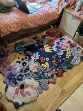Tapis motif fleur d'occasion  Paris III
