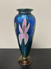 VASO DE VIDRO ORQUÍDEA IRIDENTE ORIENT & FLUME NUMERADO 87/300 POR SMALLHOUSE CARTER comprar usado  Enviando para Brazil
