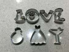 Usado, LOTE DE Cortadores de Biscoitos Temáticos de Casamento - 7 Peças comprar usado  Enviando para Brazil