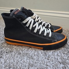 Tênis de motocicleta Harley Davidson masculino preto de lona alta, tamanho 8, usado comprar usado Tênis de motocicleta Harley Davidson masculino preto de lona alta, tamanho 8, usado comprar usado  Enviando para Brazil