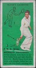 Single: No.44 F H D WILDE, BACKHAND MEIO-VÔLEI - TÊNIS John Player 1936 comprar usado  Enviando para Brazil