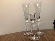 Par Vintage Lenox Cristal Golfinho Canelado Champane 10/1/8" comprar usado  Enviando para Brazil