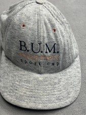 Boné chapéu equipamento vintage BUM Snap Back cinza esporte masculino feito nos EUA anos 90 atlético comprar usado  Enviando para Brazil