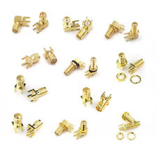 100 peças conector fêmea dourado SMA conector RF WIFI conversor antena soquete PCB montagem comprar usado  Enviando para Brazil