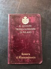 Tessera Regio Istituto Tecnico Superiore Di Milano Ingegneri 1913 comprar usado  Enviando para Brazil