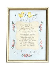 Quadro de madeira vintage com estampa de música infantil decoração quarto infantil 6,5x8,5 pol comprar usado  Enviando para Brazil