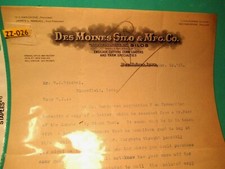 Carregadeiras de milho 1913 DesMoines Iowa Silo & MFG CO BILL HEAD SEYMOR Missouri comprar usado  Enviando para Brazil