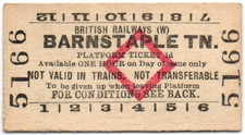 Platform ticket barnstaple for sale  TONBRIDGE