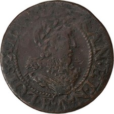 [#1307439] Francia, Louis XIII, Double Tournois, 1634, Tours, Rame, MB, Gadoury: comprar usado  Enviando para Brazil