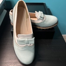 Sapato Oxford Feminino VOLKEN Tamanho UE 42 EUA 11.5 Azul Claro/Verde comprar usado  Enviando para Brazil
