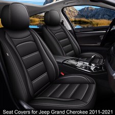 Juego completo de fundas de asiento de coche de imitación de cuero para Jeep Grand Cherokee 2011-2021 (5 asientos) segunda mano  Embacar hacia Mexico