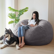 bean bag chair gray large for sale  Brentwood