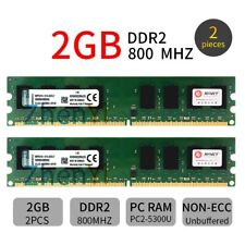 4Go 2x 2GB PC2-6400U DDR2 800MHz KVR800D2N6/2G Memoria RAM DIMM par Kingston FR comprar usado  Enviando para Brazil