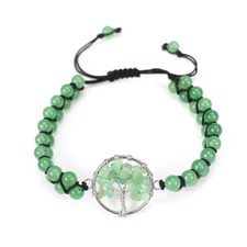 Pulseira Berloque Árvore da Vida 7 Chakras Pedras Preciosas Aventurina Natural Reiki Cura comprar usado  Enviando para Brazil