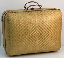 Vintage woven suitcase for sale  Dumfries