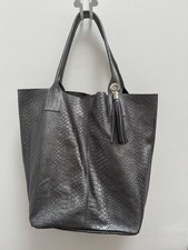 Pewter leather tote for sale  UK