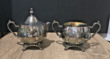 Conjunto vintage de açúcar e creme folheado a prata WM Rogers comprar usado  Enviando para Brazil