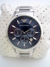 Usado, EMPORIO ARMANI RELÓGIO CRONÓGRAFO AR2448 MASCULINO AÇO INOXIDÁVEL MOSTRADOR AZUL GENUÍNO comprar usado  Enviando para Brazil
