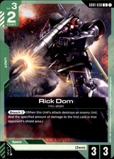 Gundam Newtype Rising GD030 Rick Dom - Uncommon na sprzedaż  Wysyłka do Poland