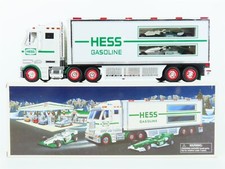 Caminhão de brinquedo Hess 2003 semi caminhão e reboque operado por bateria com carros de corrida e luzes , usado comprar usado  Enviando para Brazil