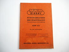 Mwm kdw 415 gebraucht kaufen  Merseburg