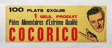 Pôster de comida francês de meados do século 1954 - Macarrão Cocorio - Apoiado em linho comprar usado  Enviando para Brazil