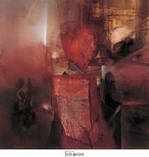 Artista Europeu, Fausto Minestrini "Coração Ardente" Abstrato Estampa Grande comprar usado  Enviando para Brazil
