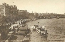 Postcard thames embankment for sale  DEAL