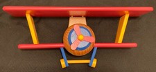 Prateleira de parede de madeira avião vintage 18” de comprimento colorido quarto infantil - 2 níveis comprar usado  Enviando para Brazil