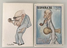 Gabellini caricature pertini usato  Varese