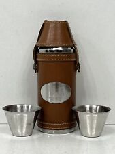 Garrafa de viagem rara vintage de couro com caixa de uísque frasco copos de agitação por Jura comprar usado  Enviando para Brazil