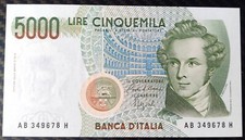 Lire 5000 bellini usato  Villarosa